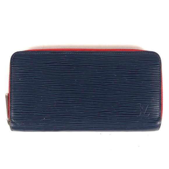 Louis Vuitton Zippy Wallet Epi Leather Navy Red Long Wallet Handbag - Picture 1 of 3
